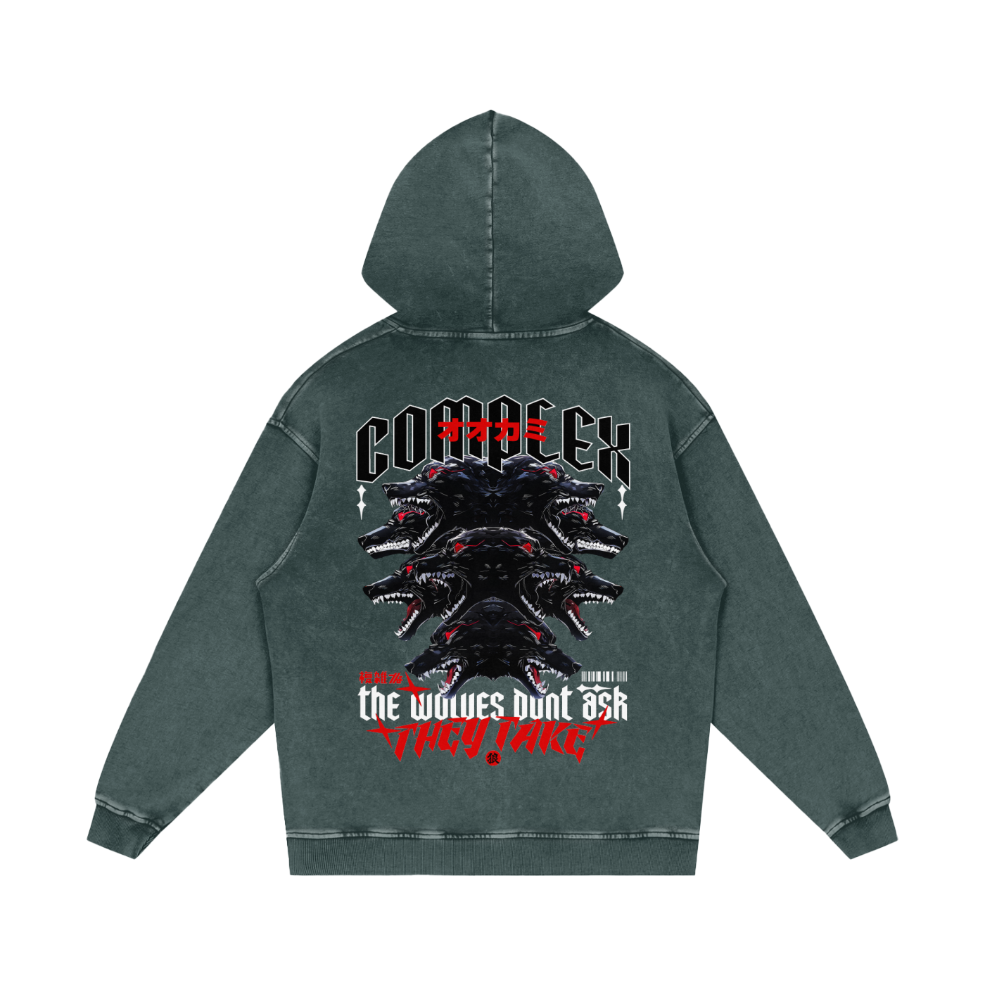 THE WOLVES Washed Hoodie