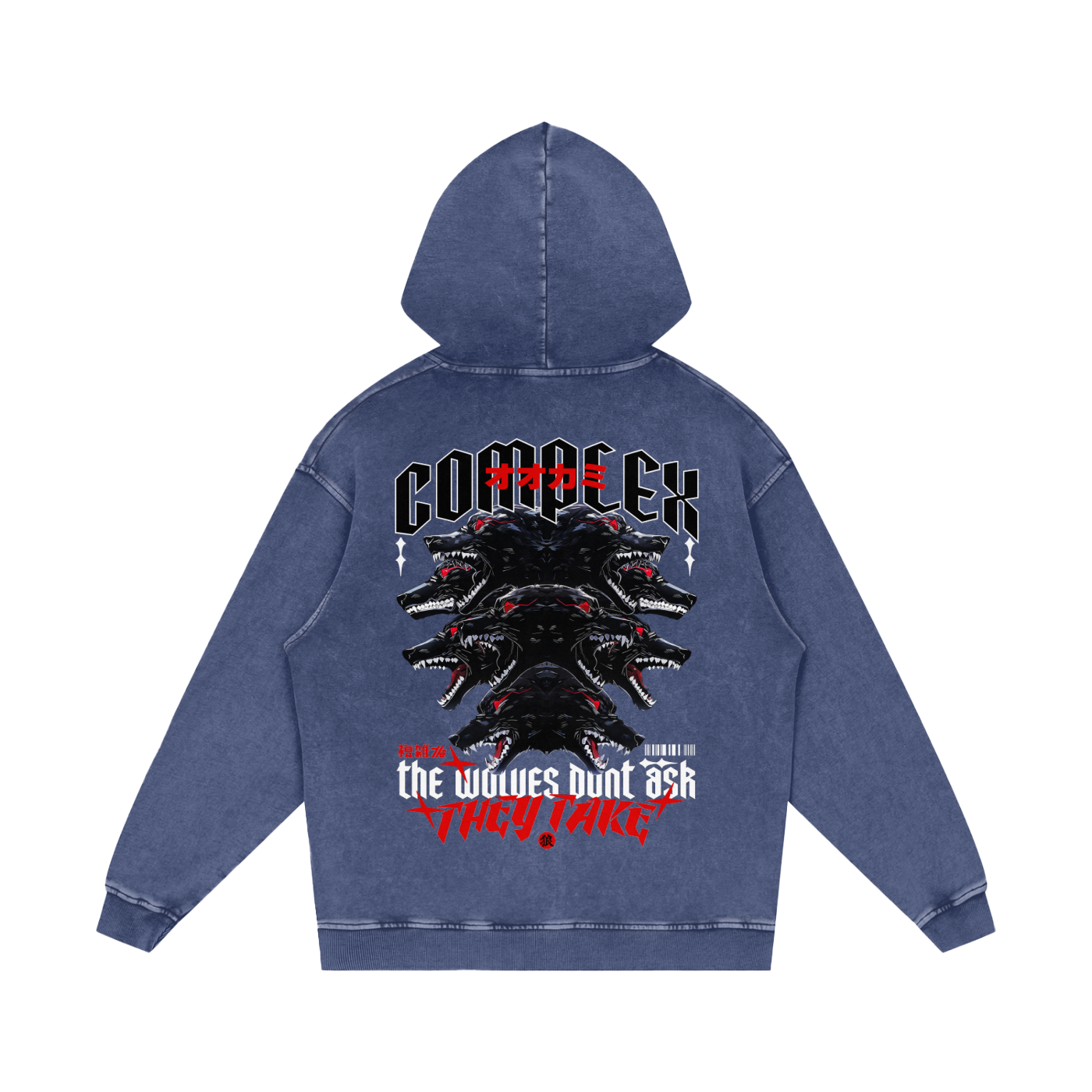 THE WOLVES Washed Hoodie