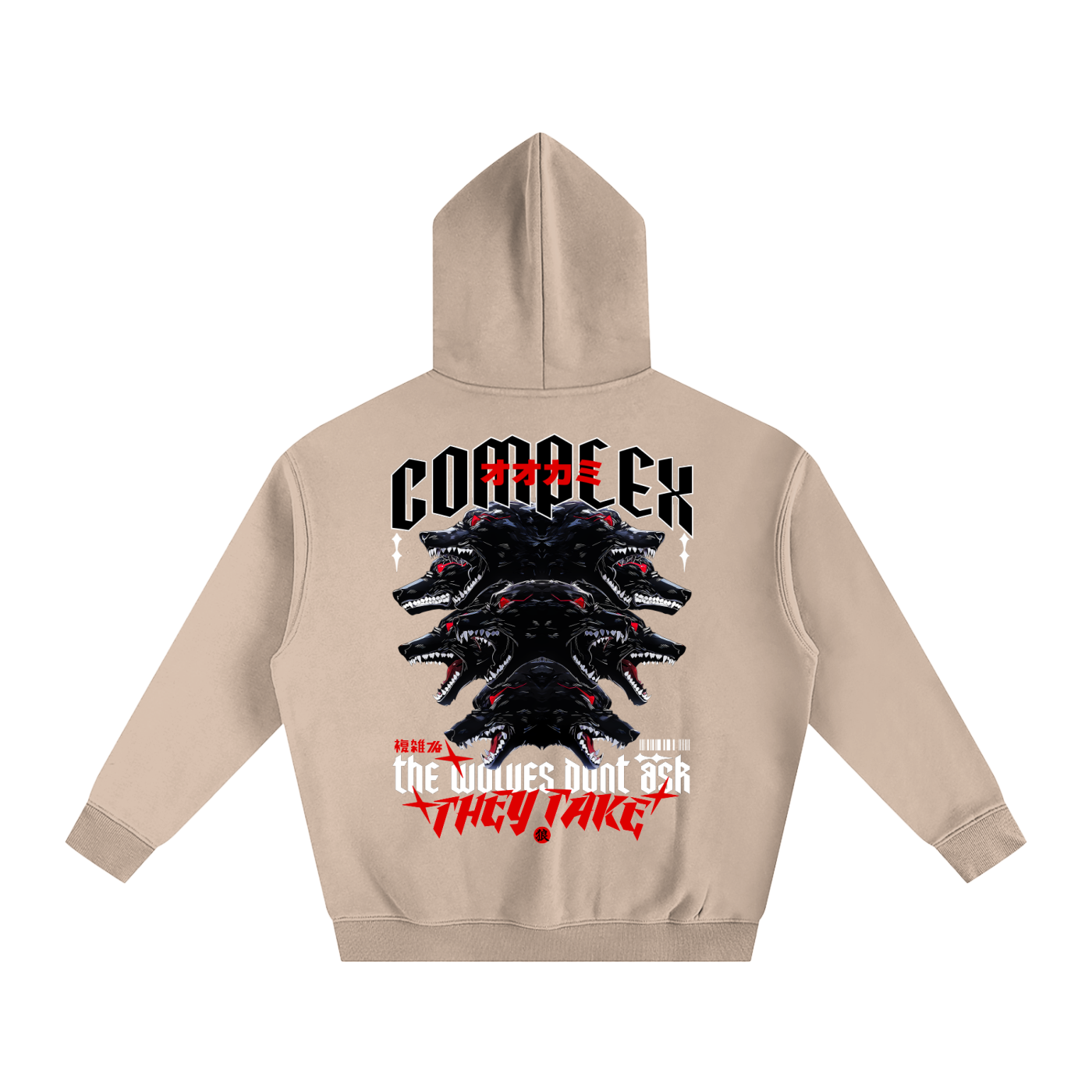 THE WOLVES Oversize Hoodie