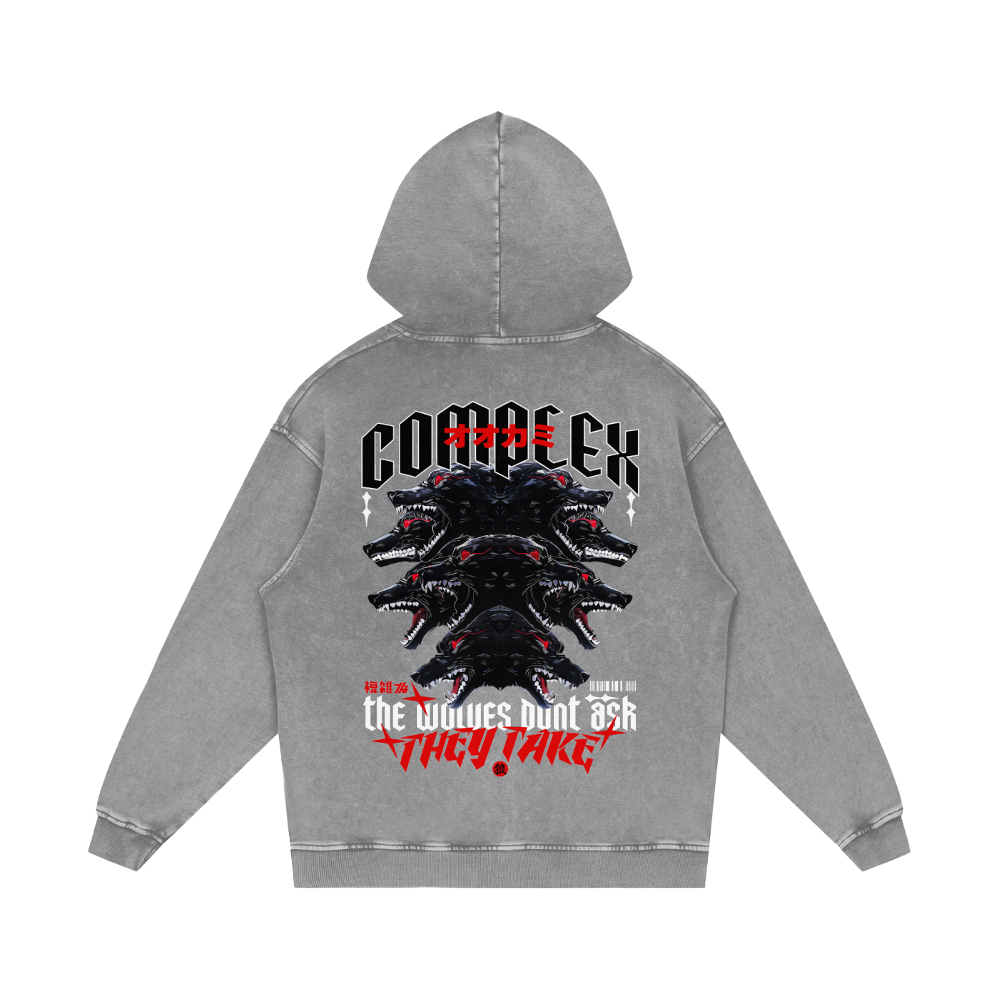 THE WOLVES Washed Hoodie